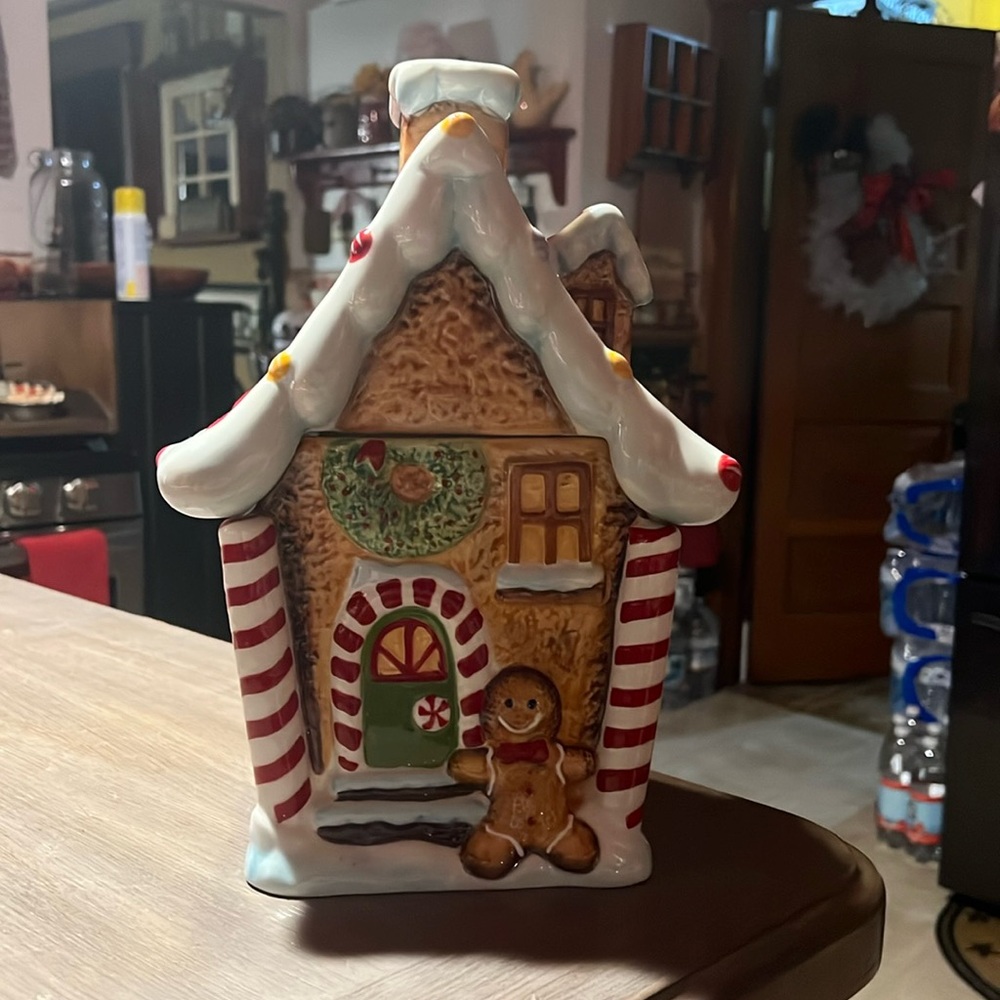 Christmas House Cookie Jar